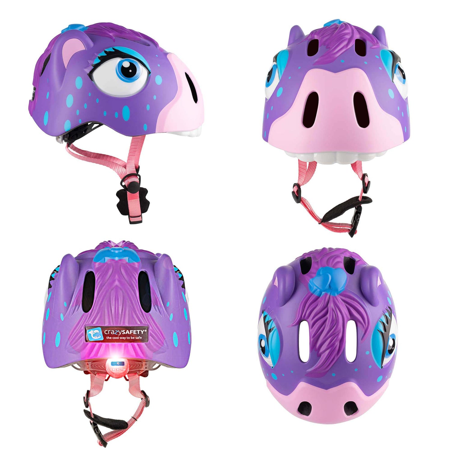 Casco divertido - Pony Morado