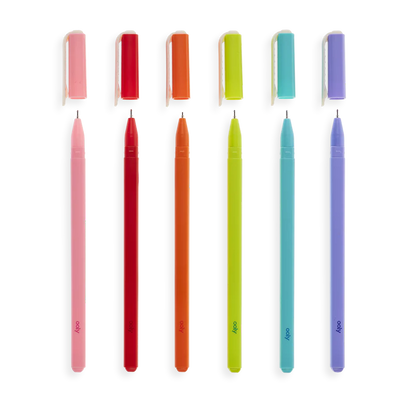 Bolígrafos de Gel con Punta fina - 6 colores