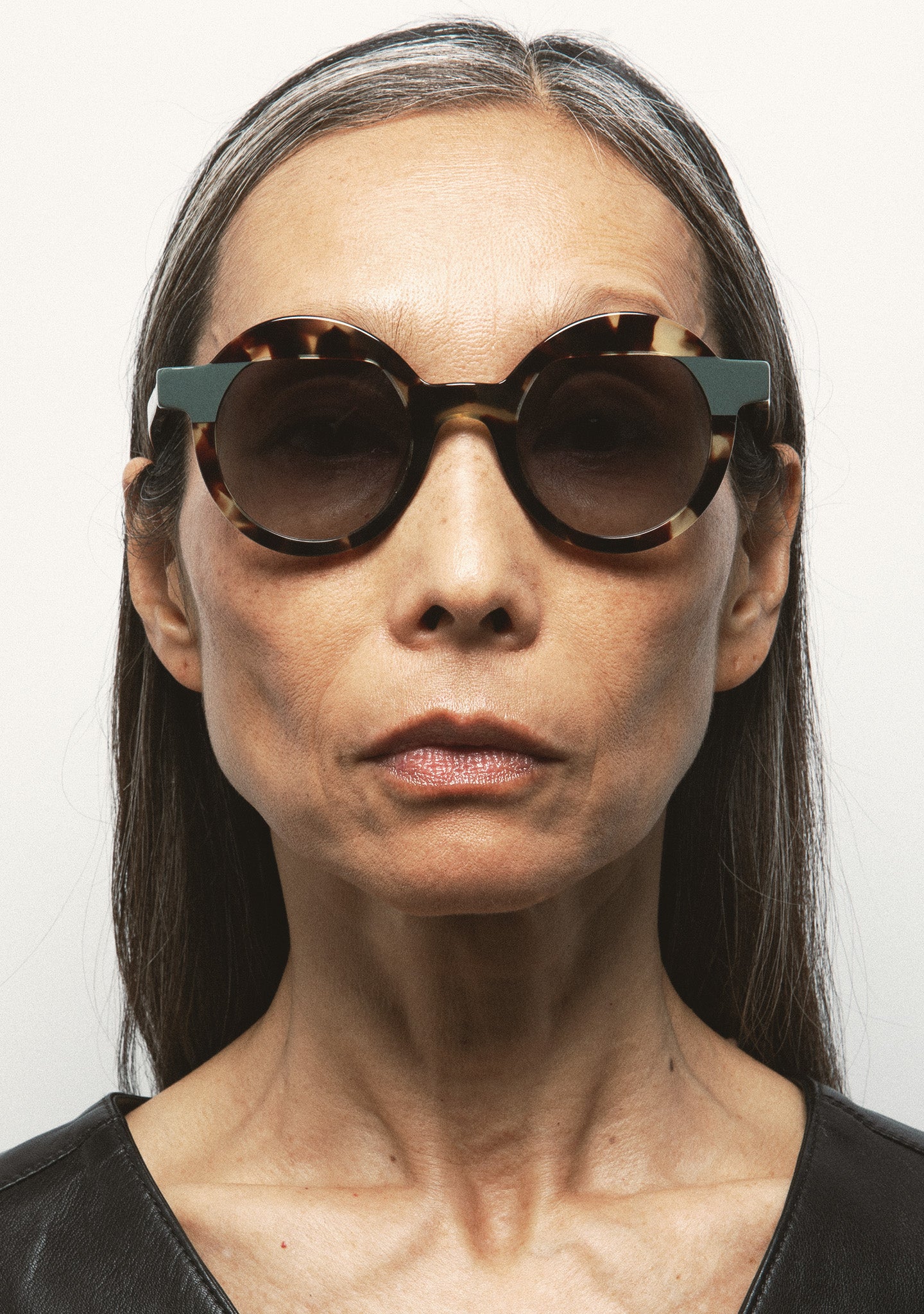 Gafas de Mujer - POLLITT - Havana Marrón + Verde oscuro