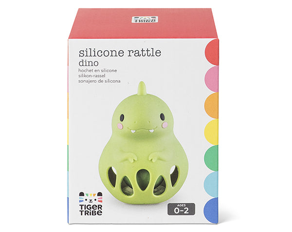 Sonajero silicona - Dino