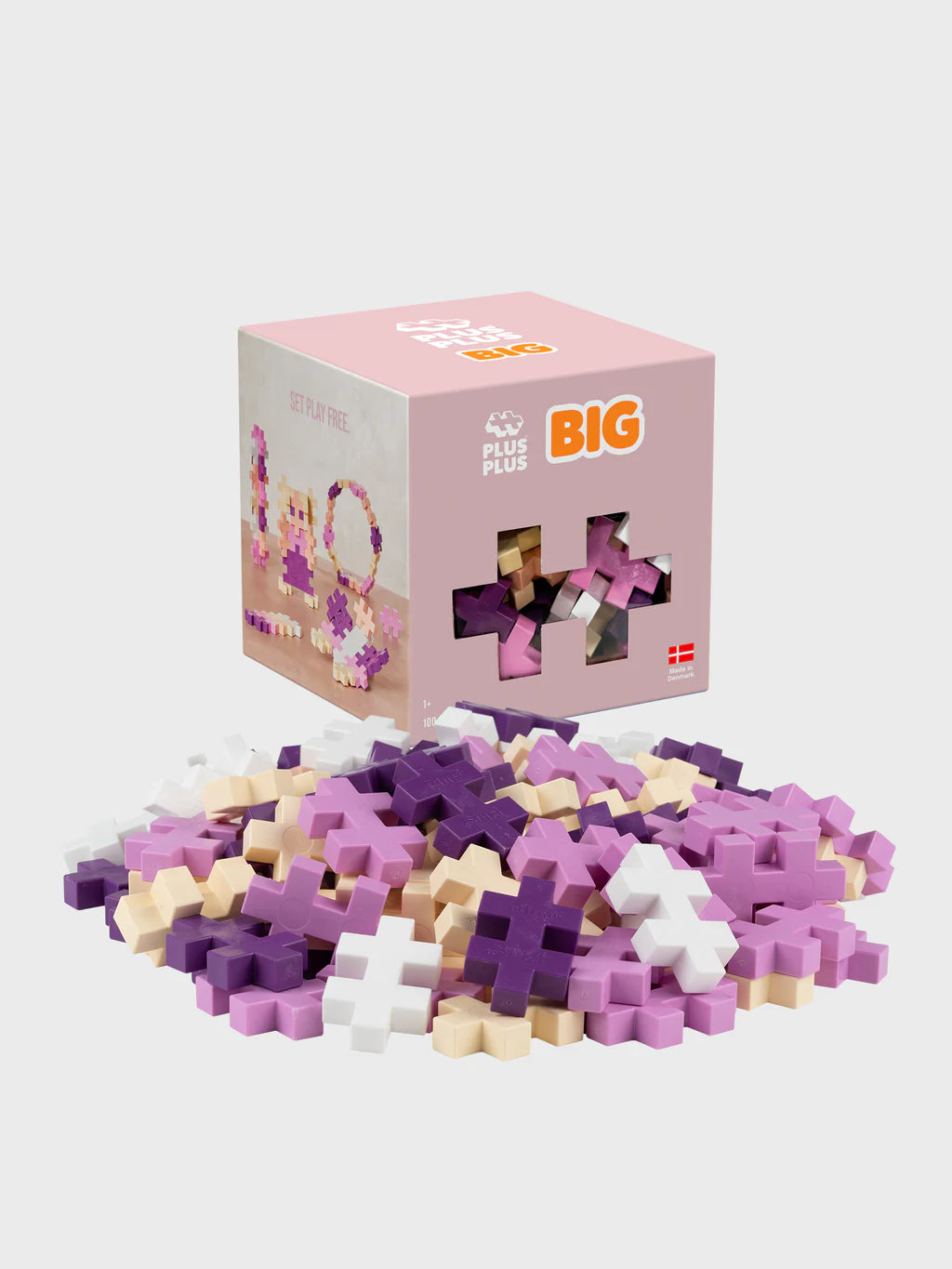 Plus Plus - BIG - Cubo - Mix Morado y Amarillo (100 piezas)