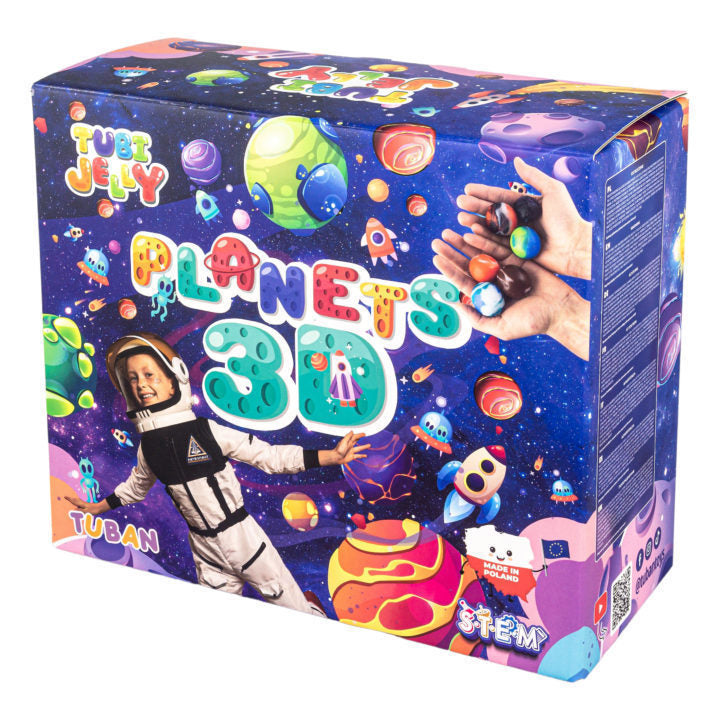 Set de gelatina en tubo - Planetas 3D