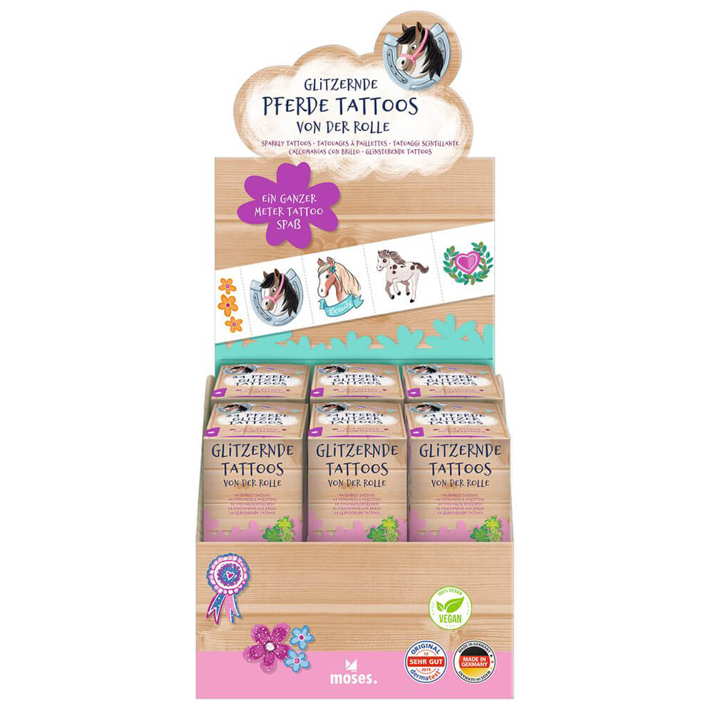 Rollo calcamonías brillantes - Caballos