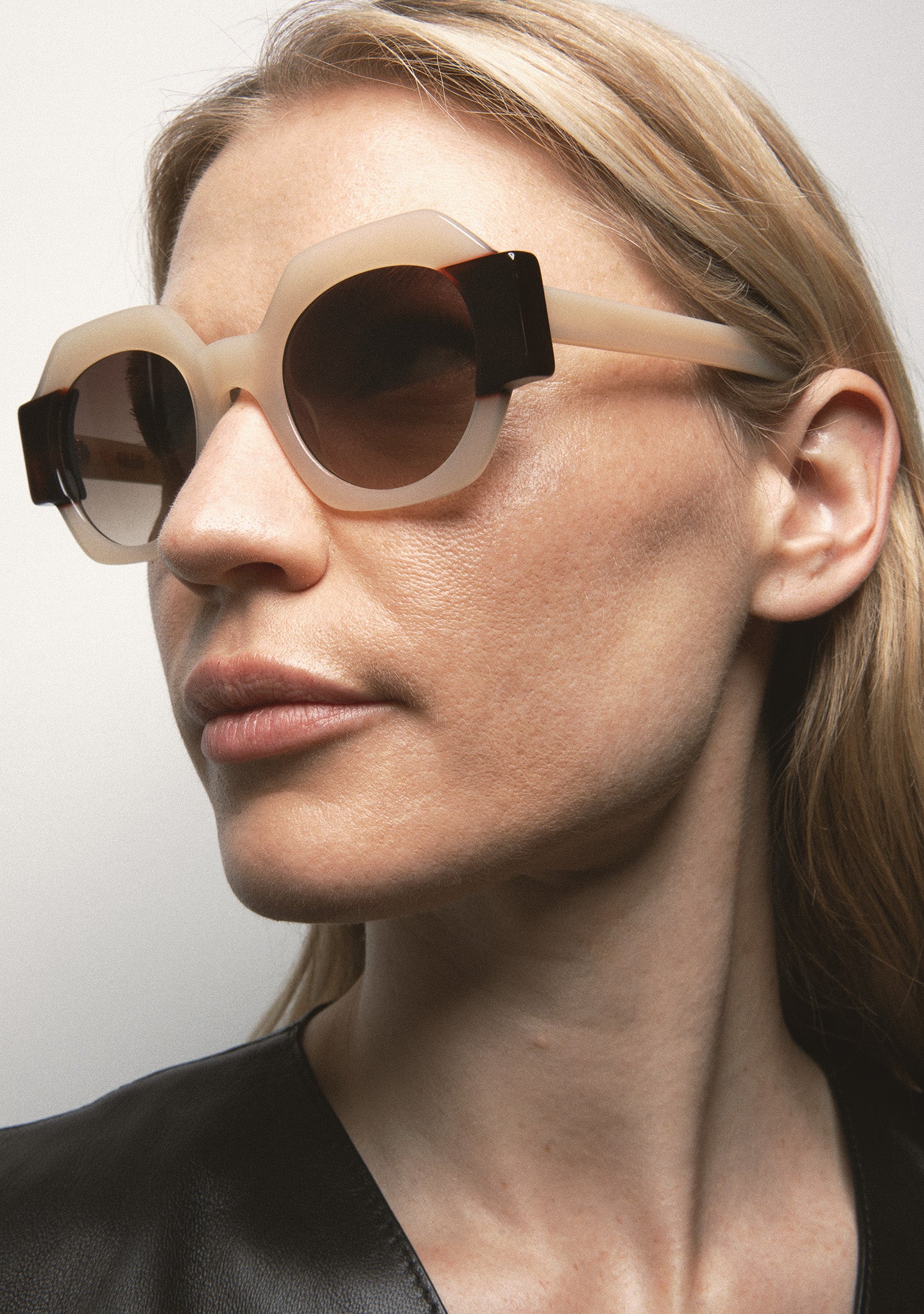 Gafas de Mujer - DARNELL - Márfil translúcido + Havana Marrón