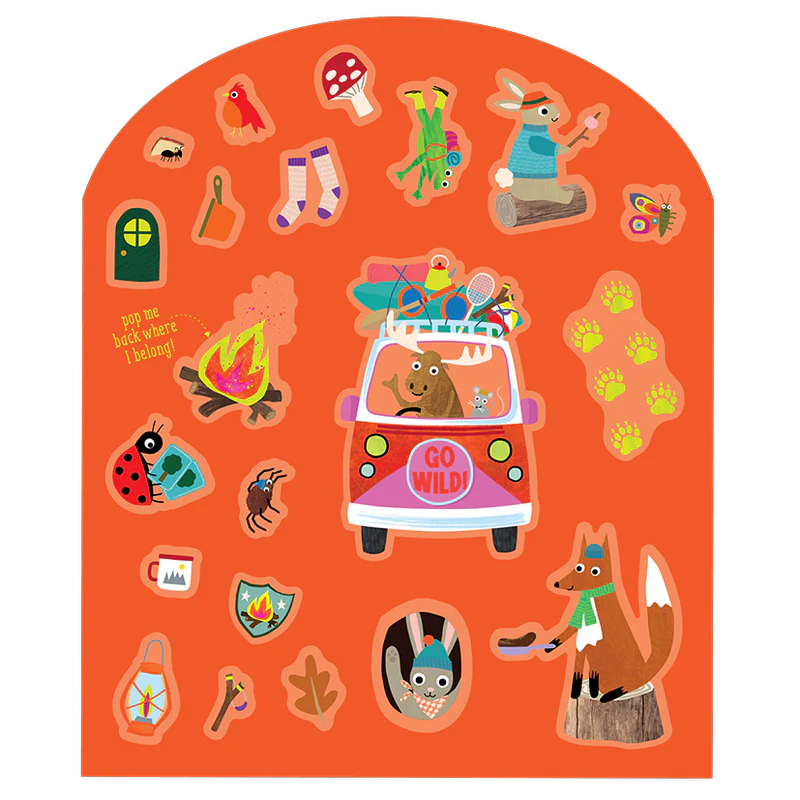 Juego y Pegatinas reutilizables - Aventura