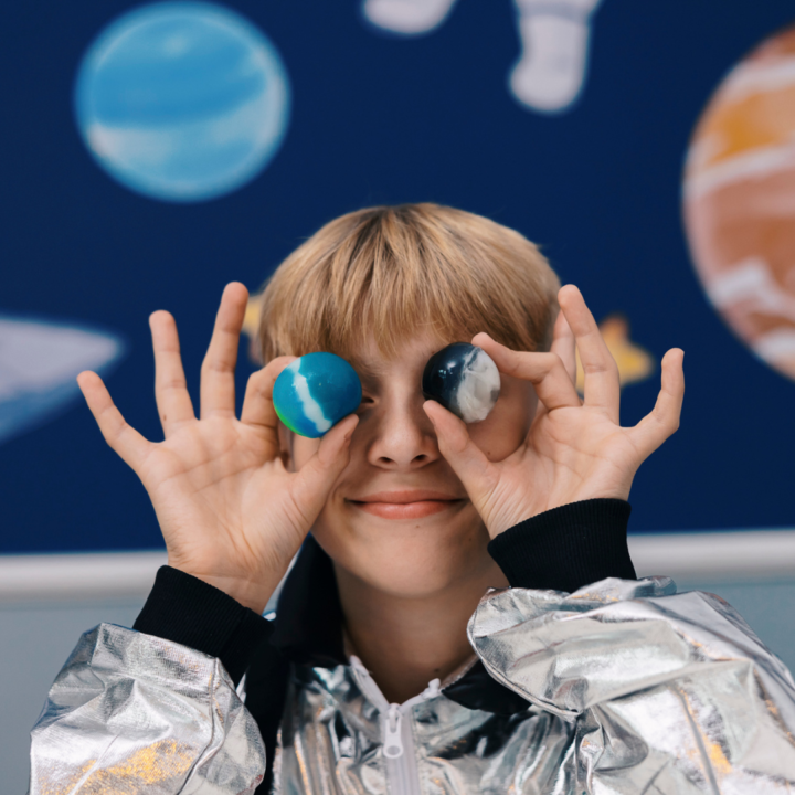 Set de gelatina en tubo - Planetas 3D