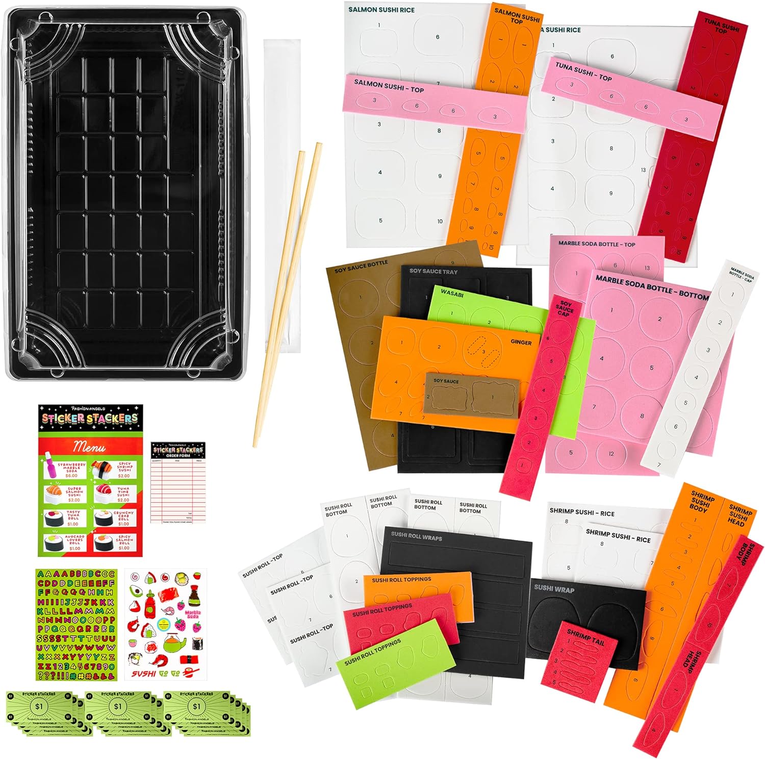 Pegatinas apilables 3D - Sushi