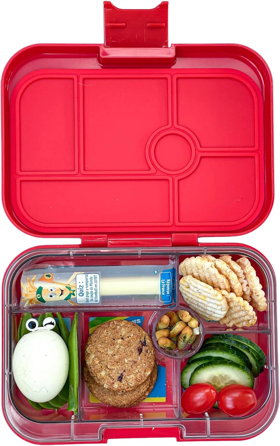 Caja Merienda - Bento LunchBox - Carrera de Coches - Rojo