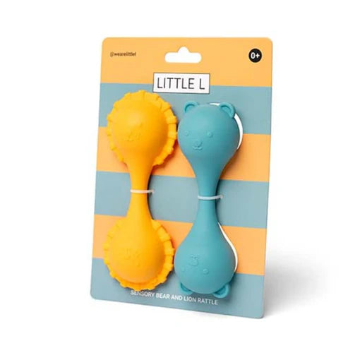 Sonajero de silicona - Oso y León (2 piezas)