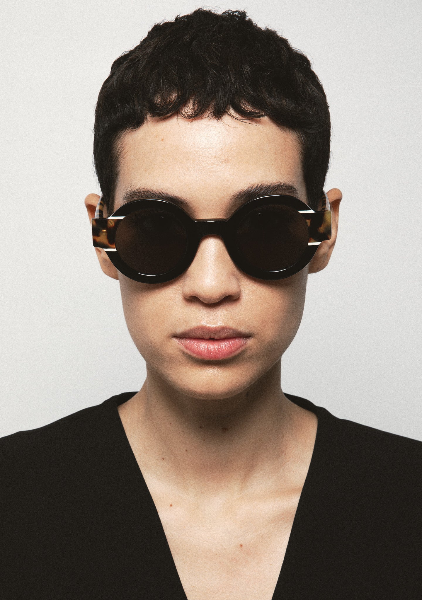 Gafas de Mujer - PATRICK - Negro + Carey con Blanco