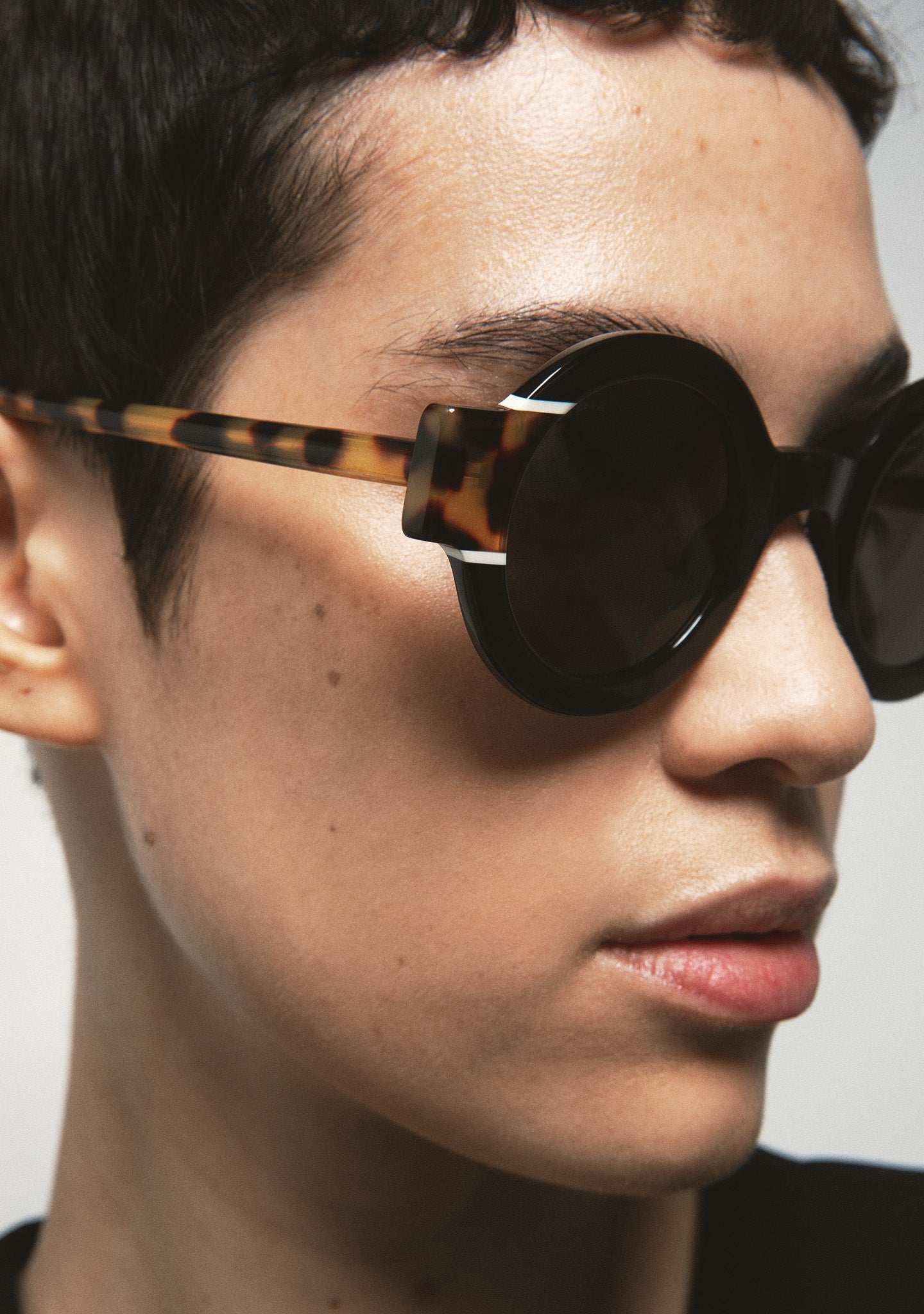 Gafas de Mujer - PATRICK - Negro + Carey con Blanco
