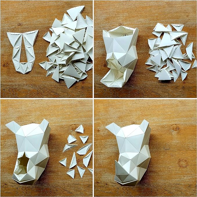 Elefante origami 3D - Negro