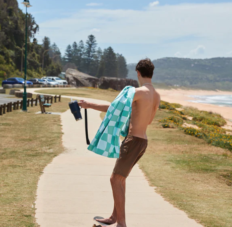 Toalla - Cuadros verdes