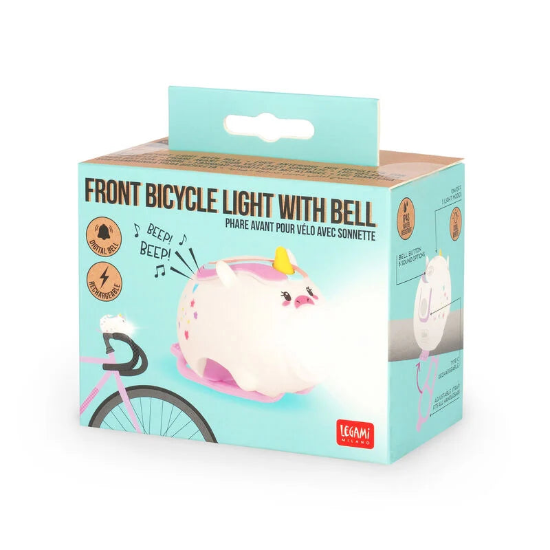 Luz delantera de bicicleta + timbre (3 modelos)
