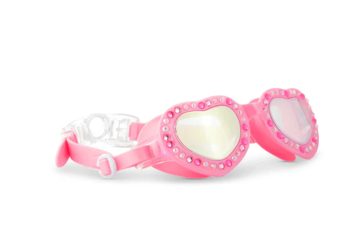 Gafas de natación - Corazones con brillantes rosa