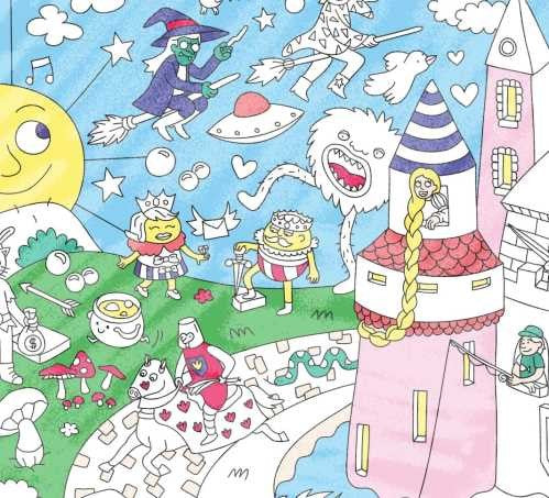 Póster XL para colorear - Magia