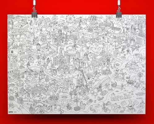 Póster XL para colorear - España