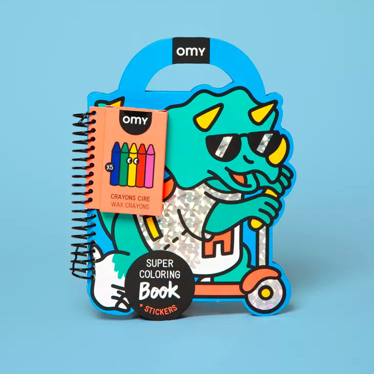 Libro para colorear + Pegatinas - Dinosaurios