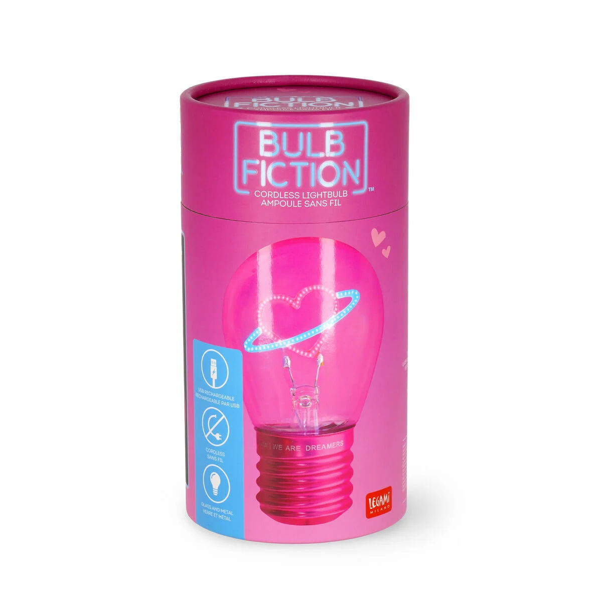 Lámpara de mesa con forma de bombilla - Edición San Valentín