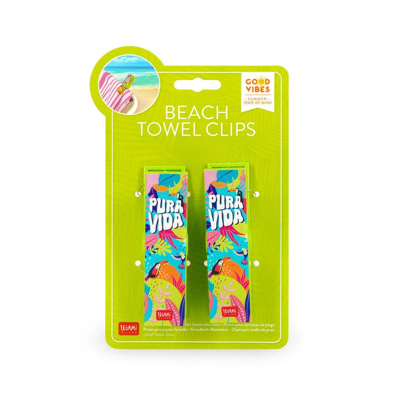 Pinzas para sujetar la toalla (set de 2) - Pura Vida