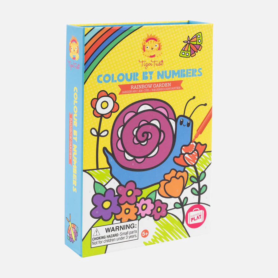 Colorea por números - El jardín del arcoíris