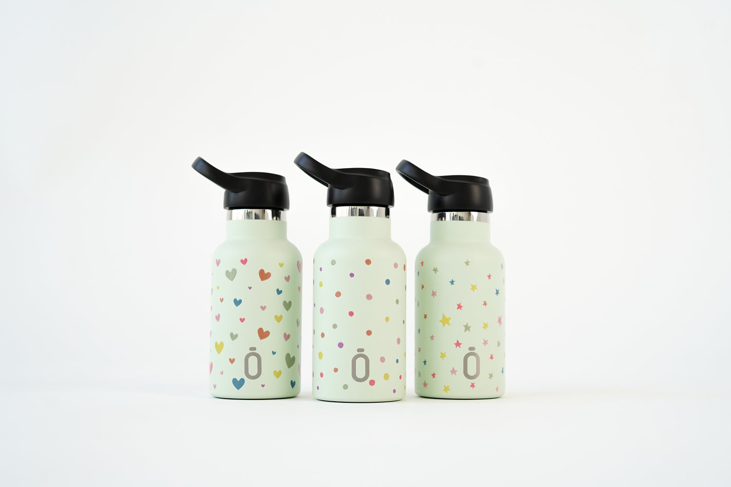 Botella Térmica con revestimiento interior cerámico - Pajita - Corazones - Melón