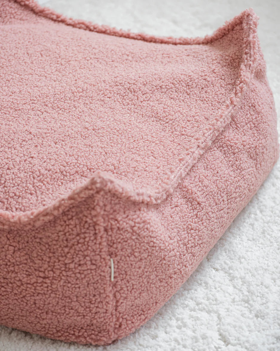 Square Ottoman - Teddy - Guava