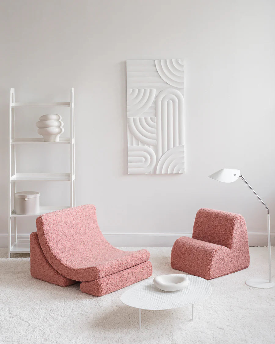 Moon chair - Teddy - Guava