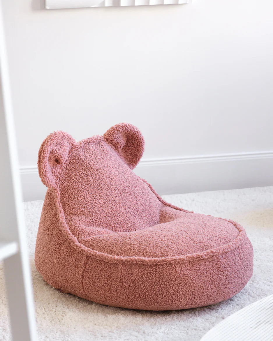 Beanbag Bear chair - Teddy - Guava