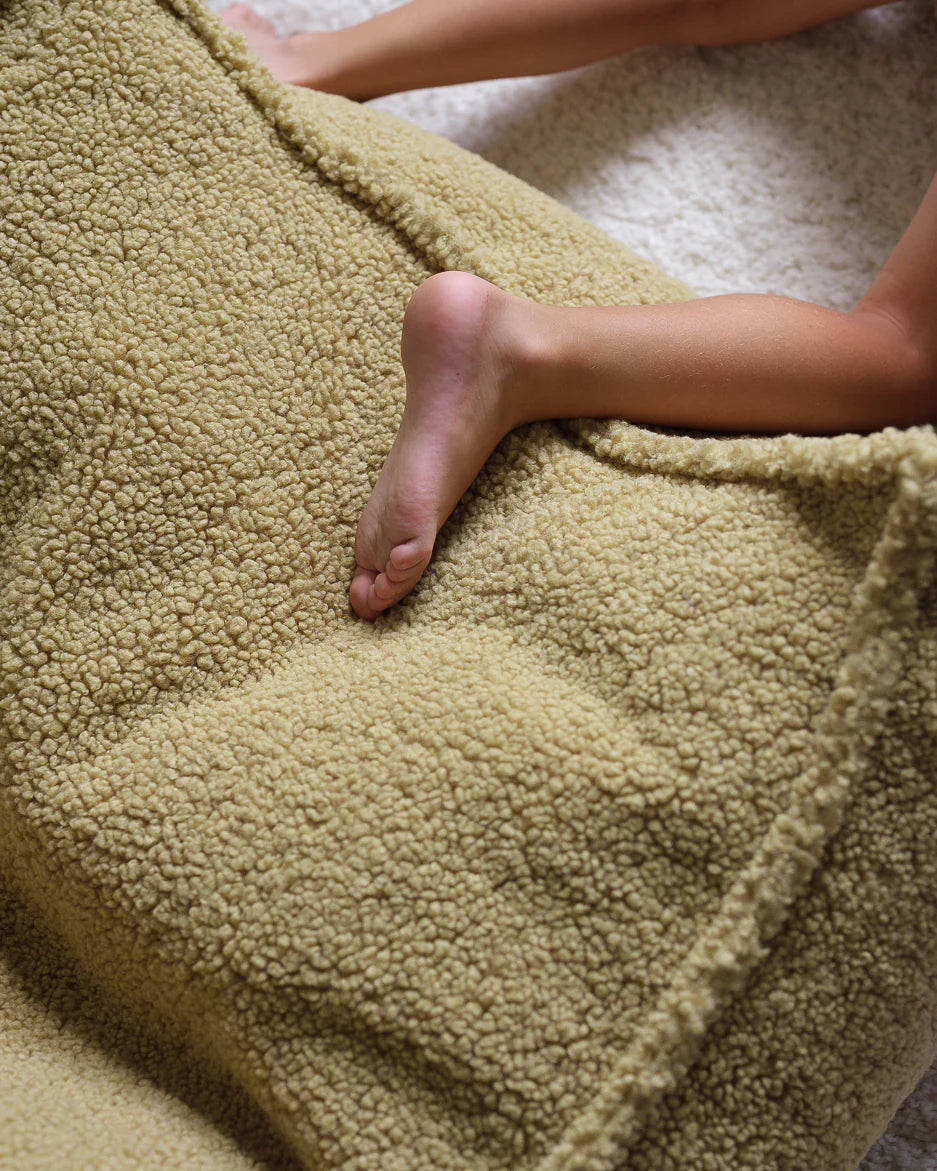 Square Ottoman - Teddy - Matcha