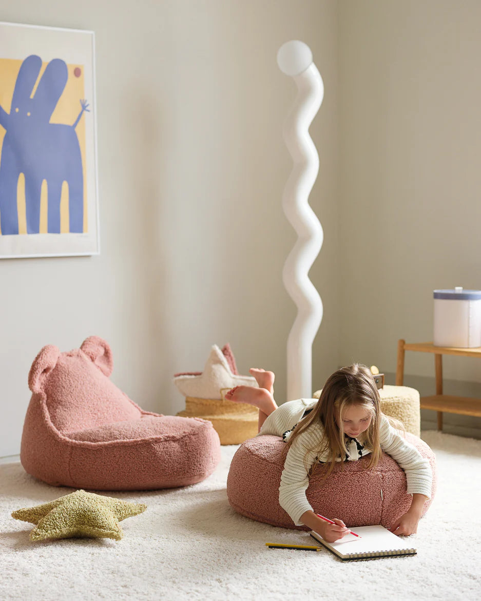 Beanbag Bear chair - Teddy - Guava