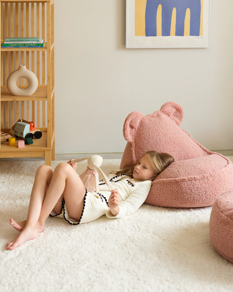 Beanbag Bear chair - Teddy - Guava
