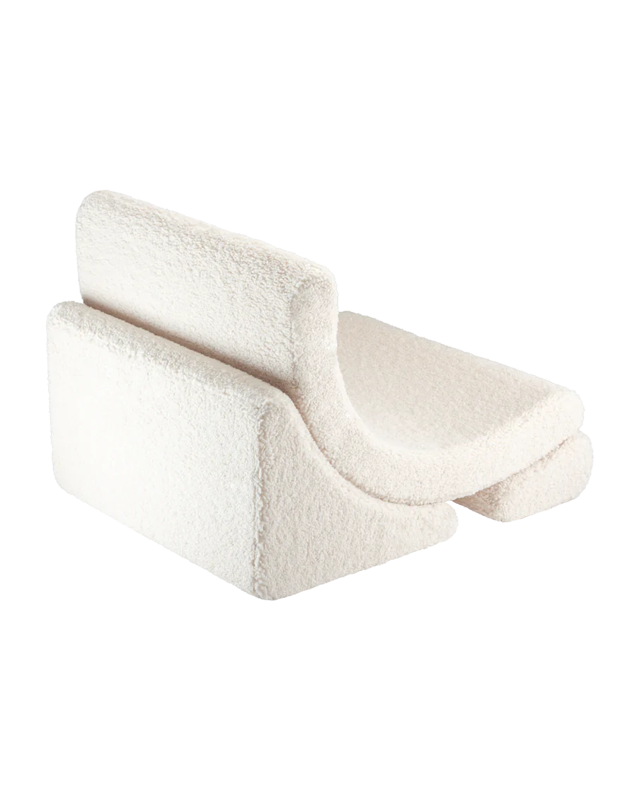 Moon chair - Teddy - Cream white