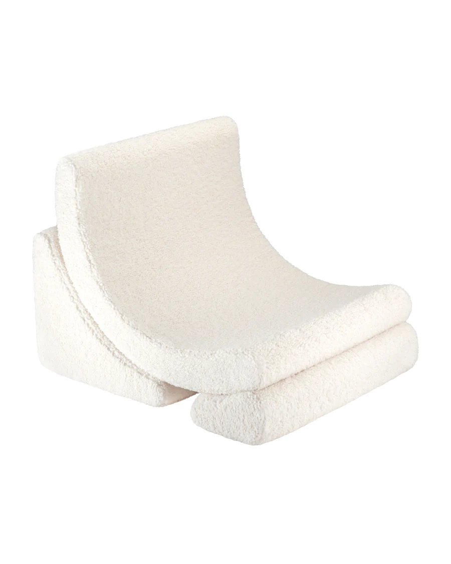Moon chair - Teddy - Cream white