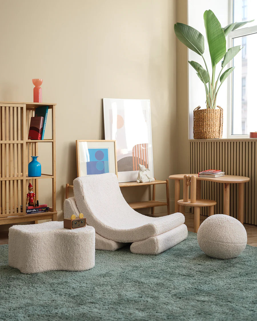 Moon chair - Teddy - Cream white
