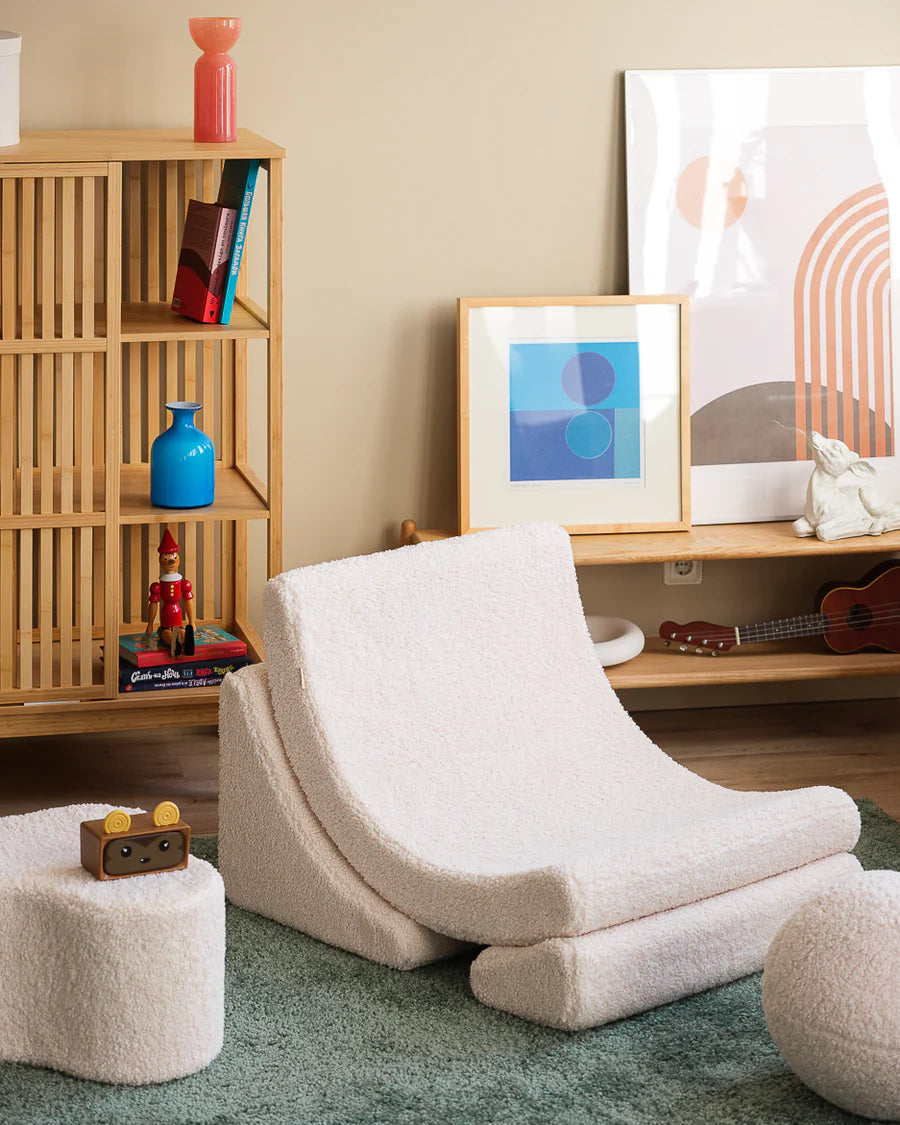 Moon chair - Teddy - Cream white