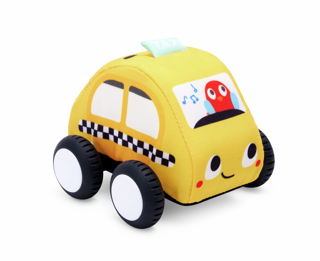 Set 4 coches de peluche