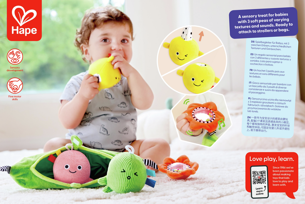 Guisantes de peluche sensoriales