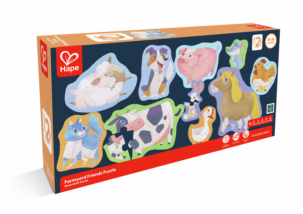 Set de 10 Puzzles - Animales de la Granja