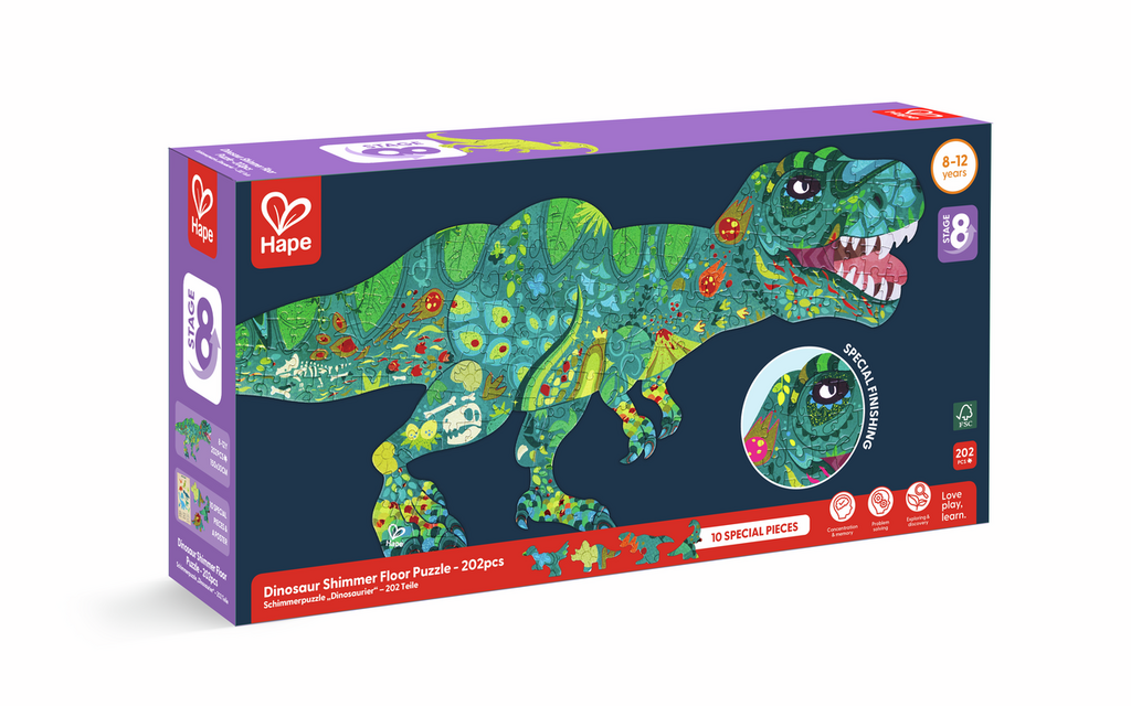 Puzzle XL de suelo - ¡Piezas en formas de Dinosaurios!