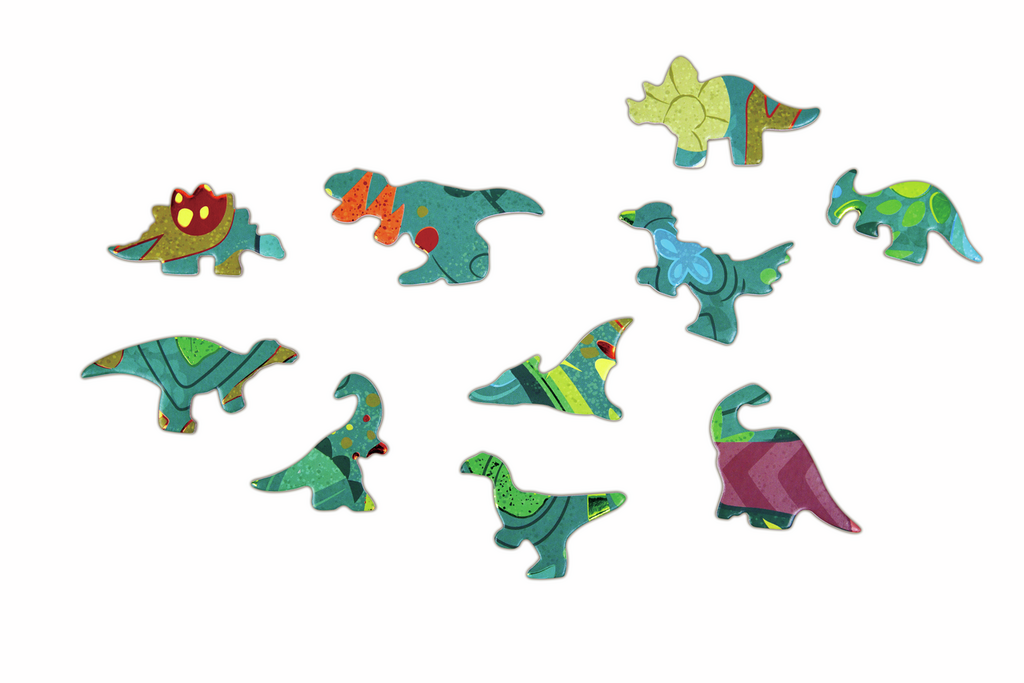 Puzzle XL de suelo - ¡Piezas en formas de Dinosaurios!