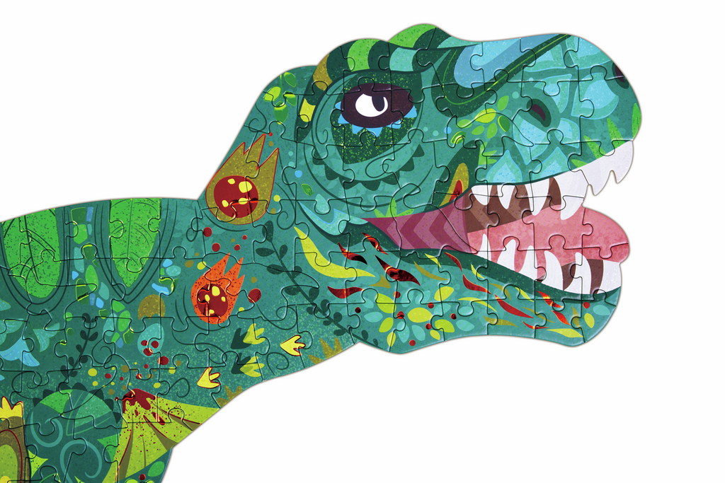 Puzzle XL de suelo - ¡Piezas en formas de Dinosaurios!