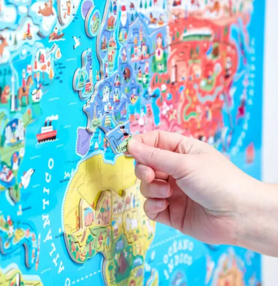 Mapa Mundial Atlas magnético versión española