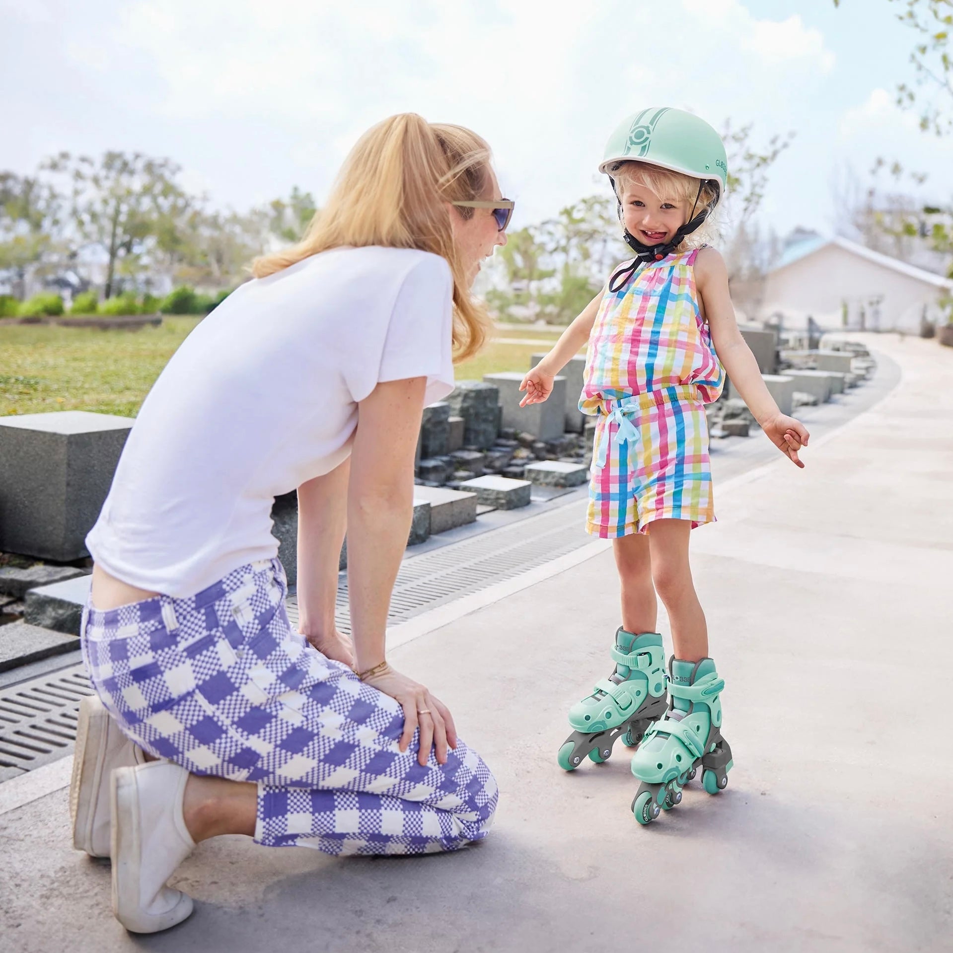 Patines 2 en 1 (en línea y en 4) - Rosa