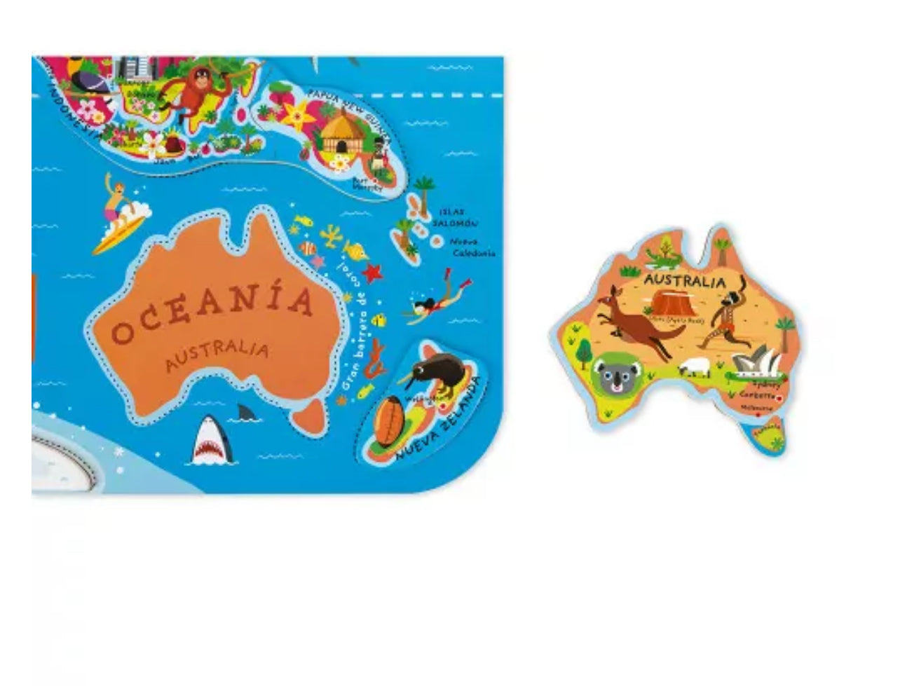 Mapa Mundial Atlas magnético versión española