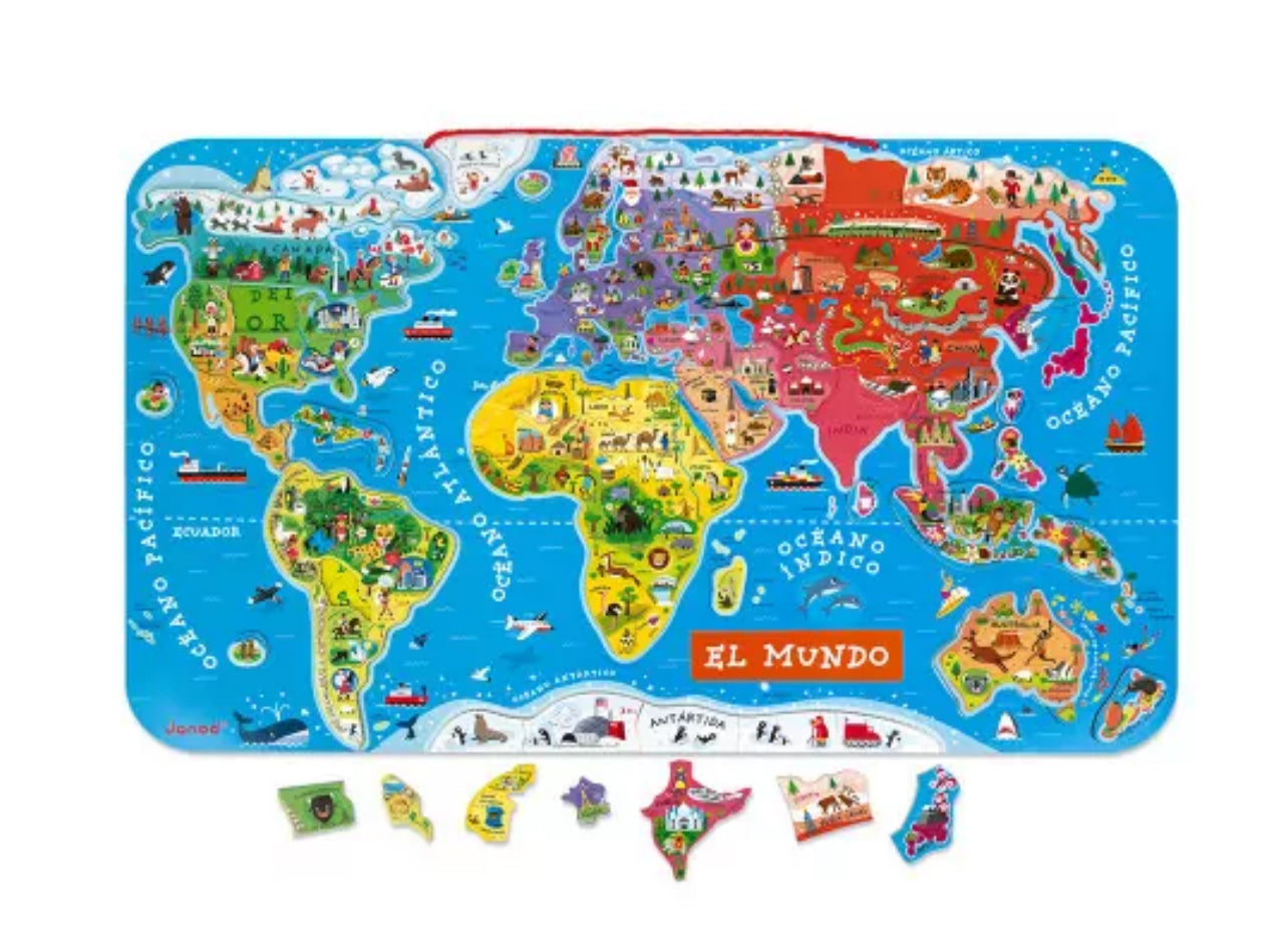 Mapa Mundial Atlas magnético versión española