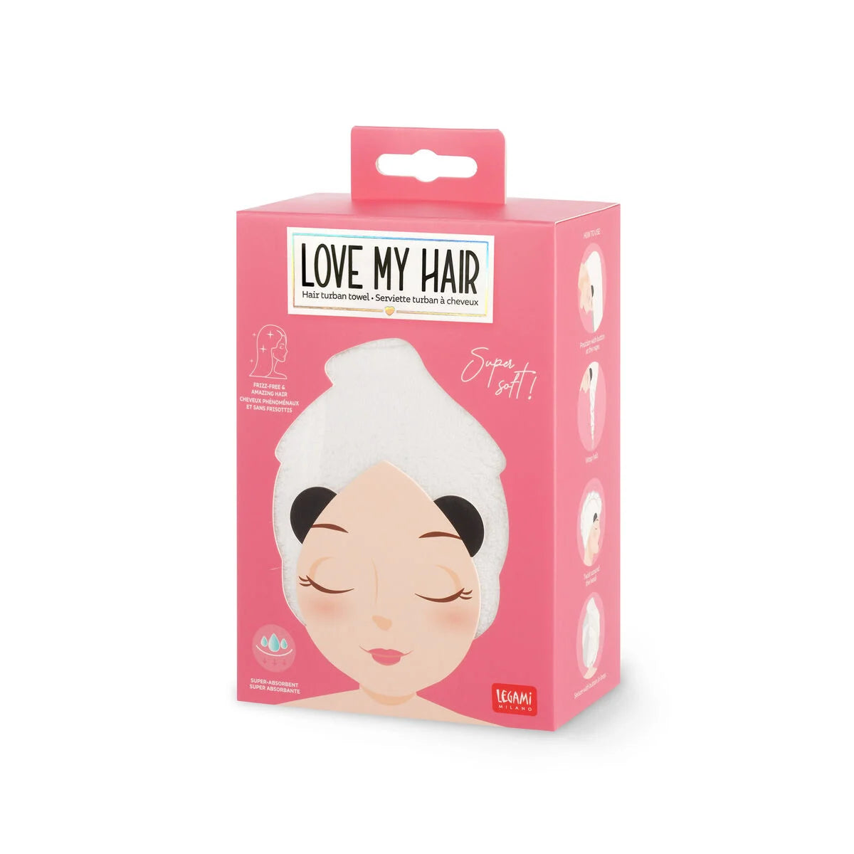 Toalla para el pelo - Panda