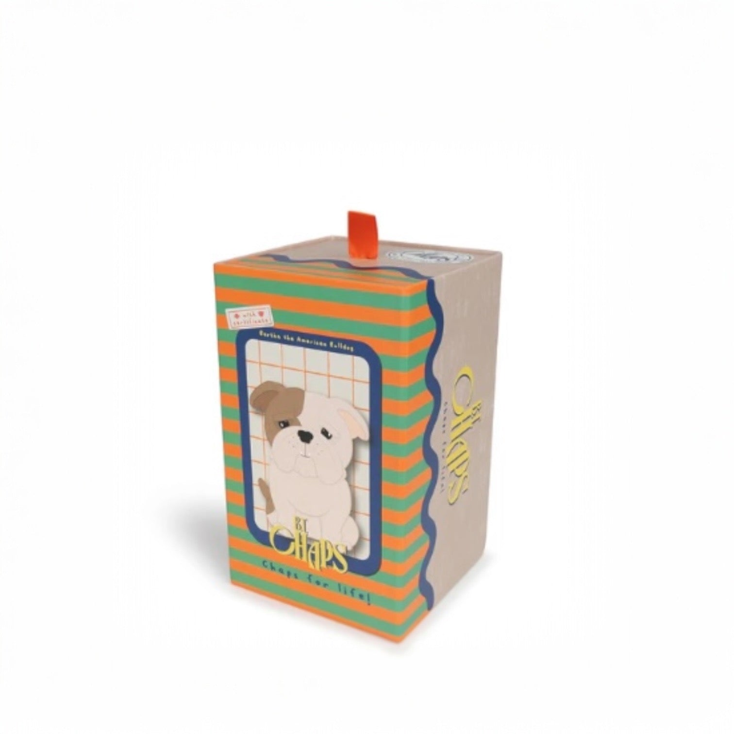 Peluche Bertha - American Bulldog en caja