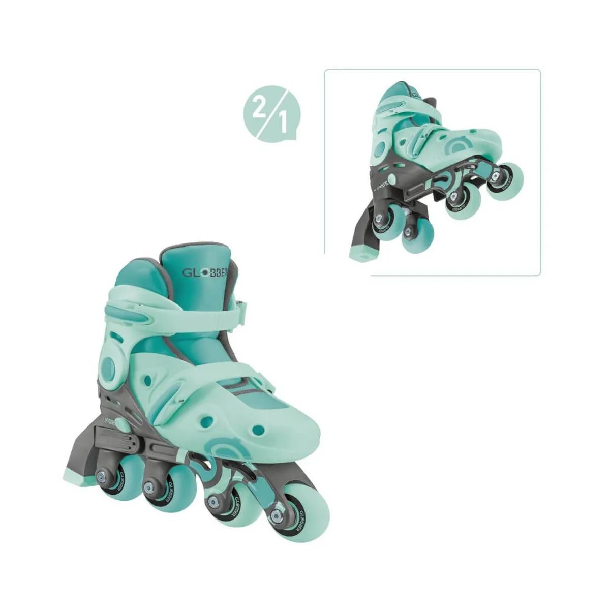 Patines en Linea 2 en 1 - Menta