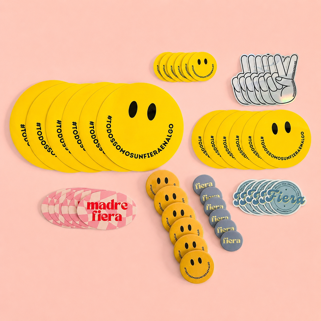 ¡Fieralízate! - Pack pegatinas y chapas